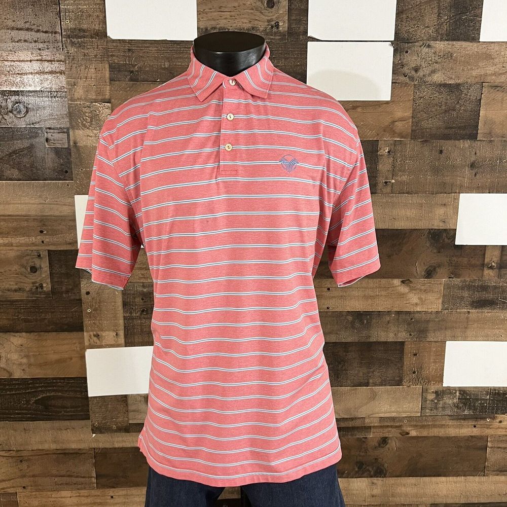 Peter Millar Summer Comfort Shirt 👉Tiny Stain👈 Mens Sz Large‎ Moisture Wicking - Picture 4 of 9